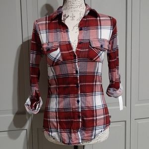 NWOT Rue21 Flannel Button down top